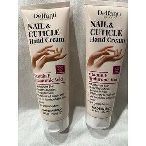 NEW Delfanti Milano Nail & Cuticle Hand Cream 8.4 Fl Oz each Sealed Lot Of 2